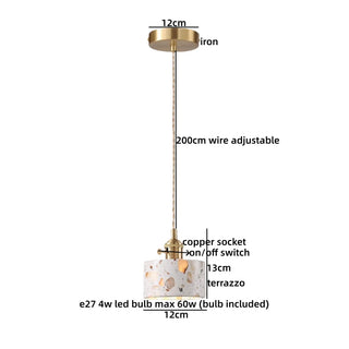 Celako™ Terzia Pendant Light | Terrazzo Wabi Sabi Bedroom Lighting
