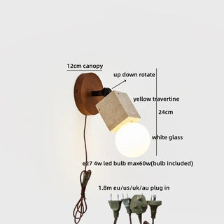 Celako™ Tivora Wall Light | Travertine Hallway Lighting
