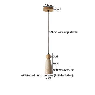 Celako™ Petralo Pendant Light | Yellow Travertine Kitchen Island Lighting