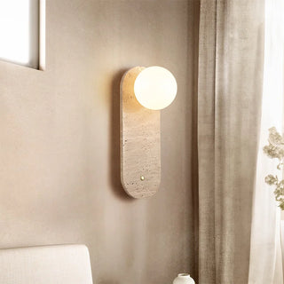 Celako™ Solpietra Wall Light | Yellow Travertine Bedroom Lighting