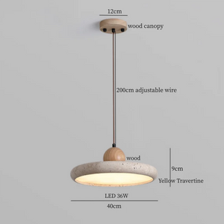 Celako™ Aurecava Pendant Light | Yellow Travertine Dining Room Lighting