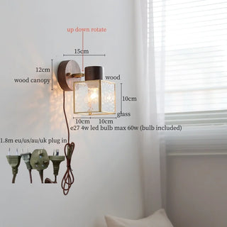 Celako™ Brasuna Wall Light | Copper Glass Japan Wabi Sabi