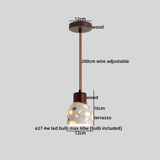 Celako™ Terzia Pendant Light | Terrazzo Wabi Sabi Bedroom Lighting