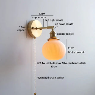 Celako™ Lumori Wall Light | Copper Bedside Lighting