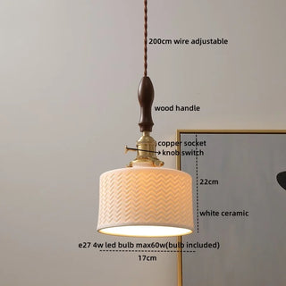 Celako™ Vescera Pendant Light | Ceramic Bedroom Lighting