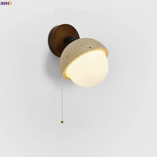 Celako™ Calcario Wall Light | Yellow Travertine Bedroom Lighting