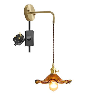 Celako™ Ambrien Wall Light | Amber Glass Living Room Lighting