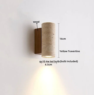 Celako™ Travivo Wall Light | Yellow Travertine Living Room Lighting