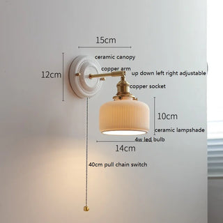 Celako™ Auramic Wall Light | Ceramic Bedside Lighting
