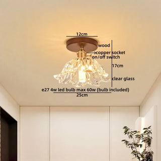Celako™ Cristela Pendant Light | Clear Glass Mid Century Modern Bedroom Lighting