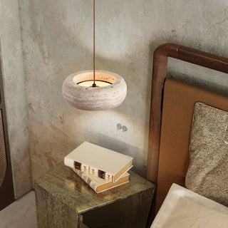 Celako™ Terralume Pendant Light | Yellow Travertine Kitchen Island Lighting