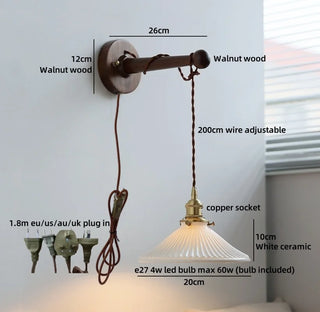 Celako™ Ceralin Wall Light | Ceramic Bedside Lighting