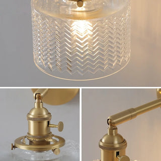 Applique murale Celako™ Cupriva | Luminaire de chambre en verre cuivré