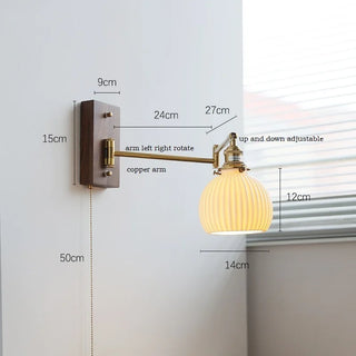 Celako™ Lustro Wall Light | Copper Bedside Lighting