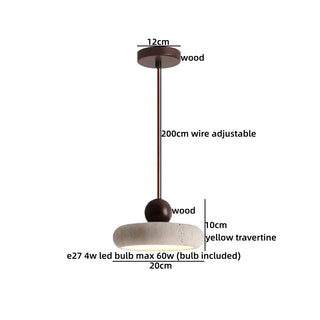 Celako™ Auravo Pendant Light | Yellow Travertine Kitchen Island Lighting