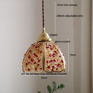 Celako™ Facetum Crystal Pendant Light | Glass Crystal Dining Room Lighting