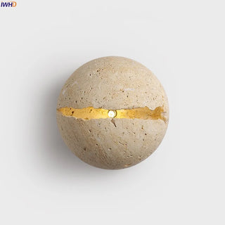 Celako™ Solstice Wall Light | Yellow Travertine Japan Style