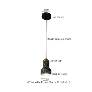 Celako™ Granilia Pendant Light | Terrazzo Stone Bedroom Lighting