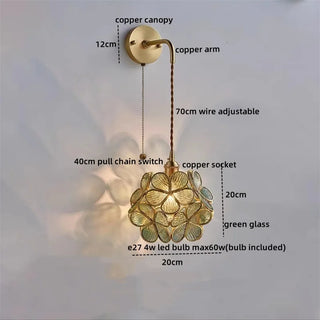 Celako™ Cupreia Wall Light | Copper Glass Bedroom Lighting