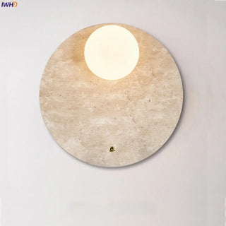 Celako™ Teravo Wall Light | Yellow Travertine Living Room Lighting