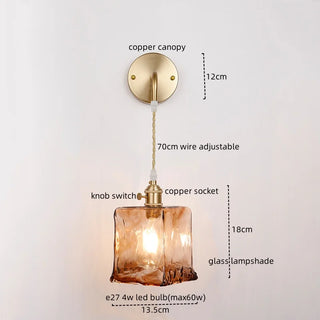 Celako™ Vitrale Wall Light | Copper Glass Dining Room Lighting