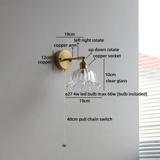 Celako™ Aurique Wall Light | Glass Bedside Lighting