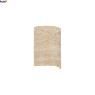 Celako™ Arenite Wall Light | Yellow Travertine Japan Style
