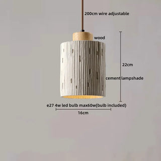 Celako™ Cendro Pendant Light | Cement Bedroom Lighting