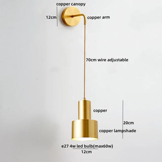 Celako™ Cuparo Wall Light | Copper Living Room Lighting