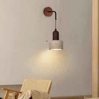 Celako™ Calterra Wall Light | Yellow Travertine Bedroom Lighting