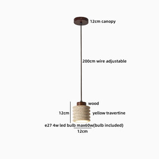 Celako™ Nuvora Pendant Light | Travertine Dining Room Lighting