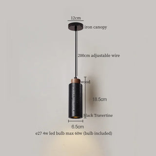 Celako™ Amberin Pendant Light | Yellow Travertine Kitchen Island Lighting