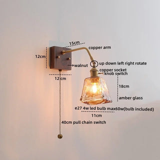 Celako™ Aurglas Wall Light | Glass Bedroom Lighting