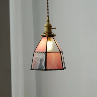 Celako™ Lumirose Pendant Light | Pink Glass Vintage Tiffany Living Room Lighting