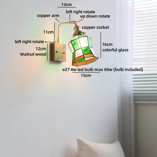 Celako™ Vetrin Wall Light | Stained Glass Bedroom Lighting