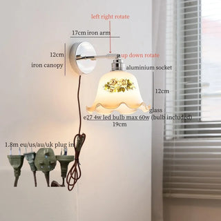 Celako™ Dentelle Wall Light | Glass French Vintage Bedroom Lighting