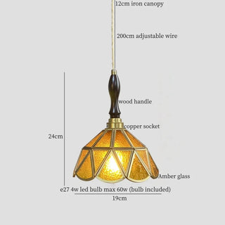 Celako™ Cineris Pendant Light | Grey Glass Bedroom Lighting