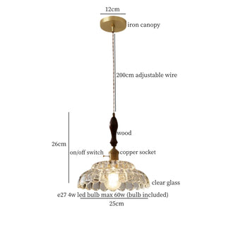 Celako™ Craquel Pendant Light | Amber Glass Kitchen Island Lighting