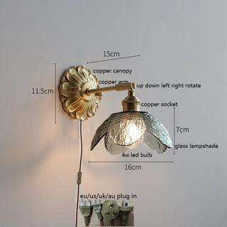 Celako™ Concha Wall Light | Copper Bedroom Lighting