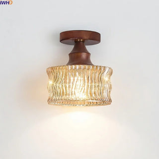 Celako™ Succina Ceiling Light | Amber Glass Bedroom Lighting