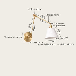 Celako™ Argilis Wall Light | Copper Bathroom Mirror