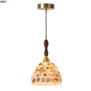 Celako™ Nacrita Pendant Light | Resin and Shell Kitchen Island Lighting