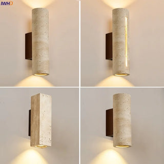 Celako™ Travetto Wall Light | Yellow Travertine Living Room Lighting
