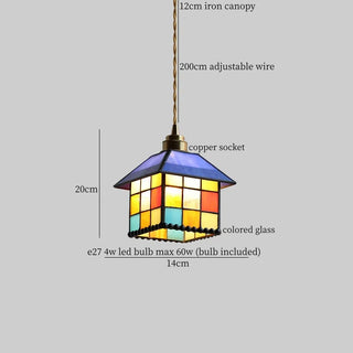 Celako™ Viridien Pendant Light | Tiffany Vintage Green Glass Bedroom Lighting