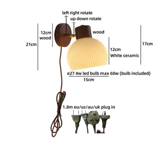 Celako™ Cerana Wall Light | Ceramic Bedside Lighting