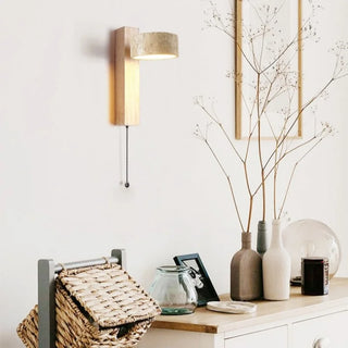 Celako™ Travonel Wall Light | Wood Yellow Travertine Bedroom Lighting