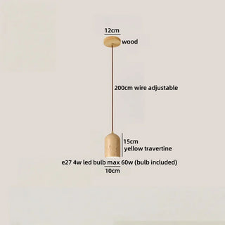 Celako™ Caletra Pendant Light | Travertine Dining Room Lighting