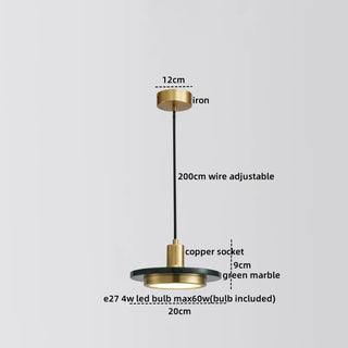 Celako™ Lythos Pendant Light | Marble Copper Dining Room Lighting
