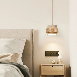 Celako™ Orovine Pendant Light | Yellow Travertine Japanese Wabi Sabi Style