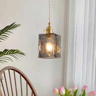 Celako™ Cineris Pendant Light | Grey Glass Bedroom Lighting